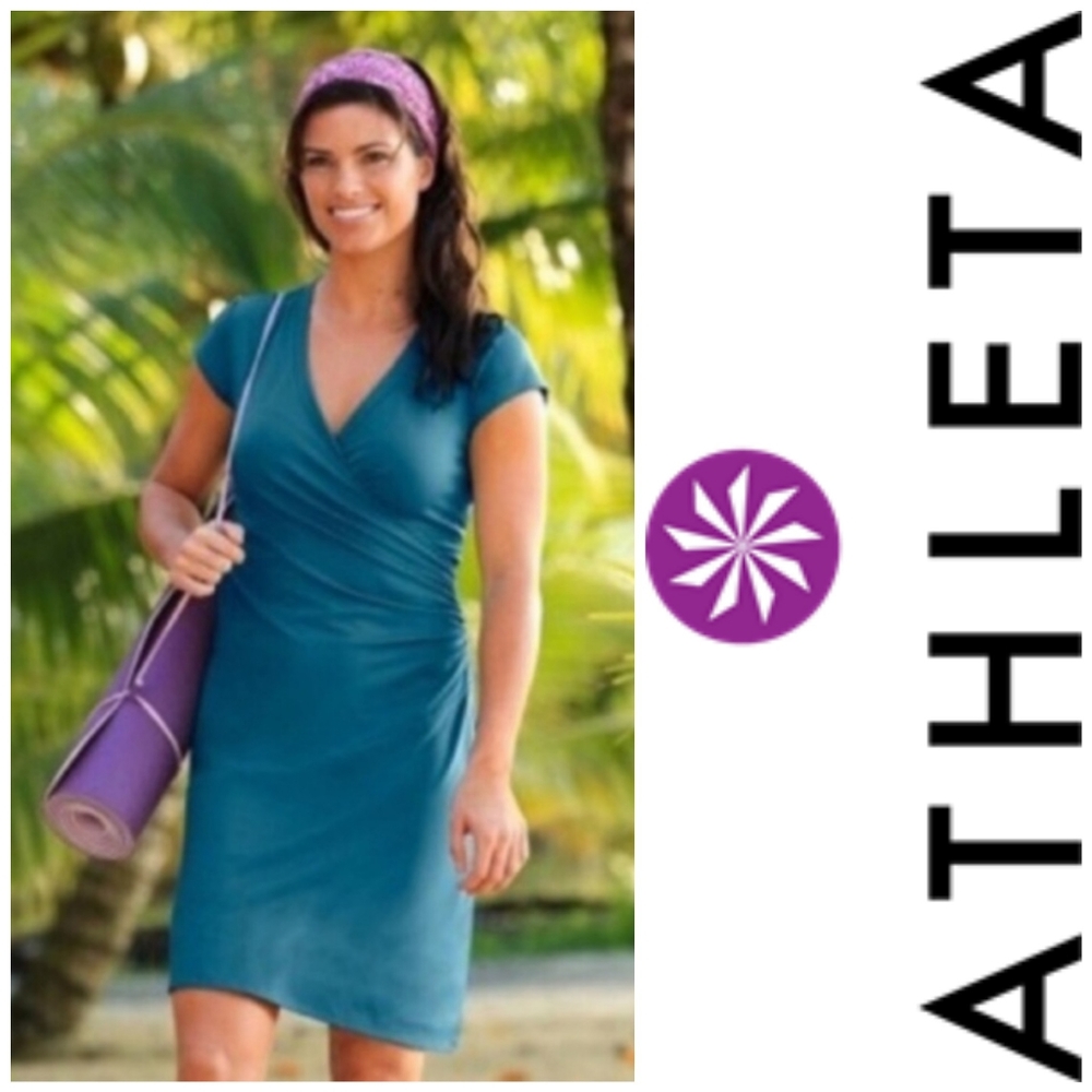 ATHLETA "Nectar" Faux Wrap Dress